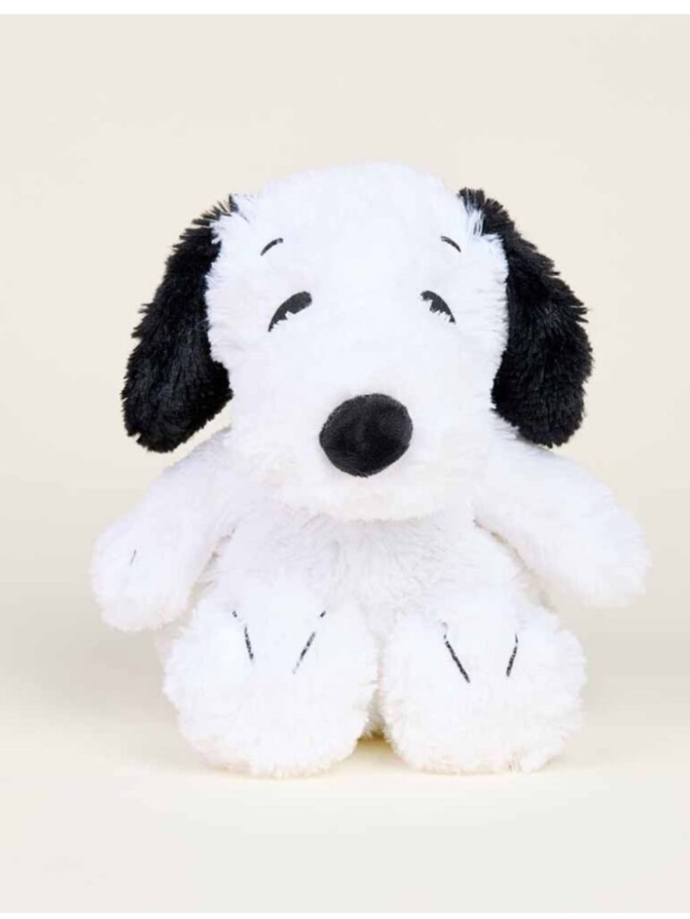 Warmies Snoopy Dog Heater plushWhite with Black Spot NWT